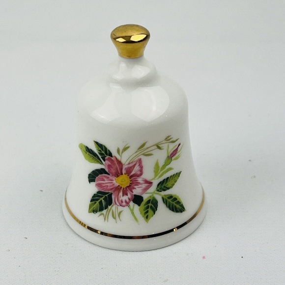 Danbury Mint Iowa Wild Rose Official State Flower Bell‎ Collection - Picture 1 of 5